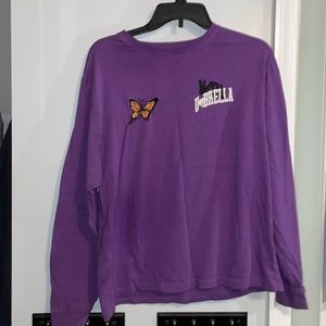 Purple long sleeve shirt